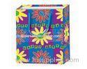 Flower Printed Paper carrier Bags For Toys / Craftwork , Gift Paper Shopping Bags With Handles
