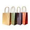 Colorful Hot Stamping 180gsm Brown Kraft Paper Carrier Bags Printed for Shopping