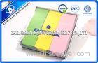 Green / Yellow / Pink Memo Sticky Notes In Clear PVC Case For Students