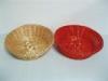 Graceful Washable Weaving Plastic Rattan Bread Basket With Eu Certificate