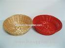 Graceful Washable Weaving Plastic Rattan Bread Basket With Eu Certificate