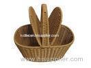 Hand Woven PP Wicker Baskets With Handles , 2 Person Picnic Basket