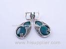 25.6 g silver marcasite jewelry agate earring with Thousand of style