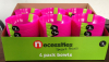 Bowls PP 4PC pink in display box paking