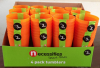 Tumblers PP 4PC orange 151C in display box paking