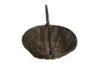 Black Round Small Wicker Baskets With Handles , Moistureproof