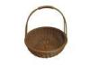 Fresh Fruit Poly Wicker Baskets With Handles , Round Shape