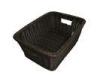 Colorful Plastic Rattan Laundry Basket / Dirty Clothes Hamper