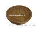 Wonderful Round Bowl Plastic Rattan Bread Basket Brown With Solid PP Material