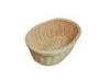 Graceful Oval Plastic Rattan Bread Basket Ivory Yellow For Bread Shop