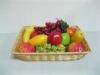 Decorative Plastic Hollow Double Weaving Rattan Fruit Baskets For Supermarket