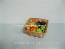 Not Fade Washable Hollow PP Square Rattan Fruit Basket For Home And Supermarket