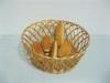 Flower Poly Rattan Fruit Basket Eco-friendly Washable With LFGB Certificate