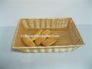Professional Design Plastic Weaving Rattan Fruit Baskets For Supermarket