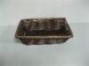 Direct Contact Black Brown Hollow Rattan Food Basket With Supermarket