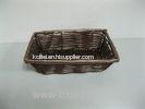 Direct Contact Black Brown Hollow Rattan Food Basket With Supermarket