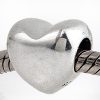 European Style Sterling Silver Heart Beads