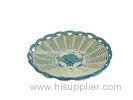 Decorative Plastic Basket For Fruit , Rattan Storage Baskets