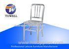 Outdoor Emeco Aluminum Navy Chairs With Plastic Foot Pad , Modern Bistro Chairs