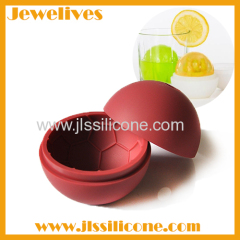 FDA LFGB football shape silicone ice ball maker