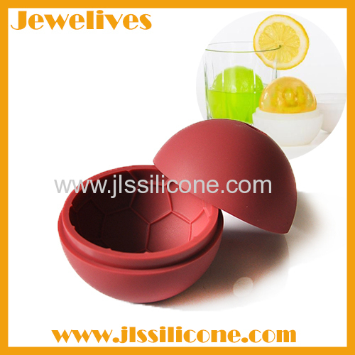 FDA LFGB football shape silicone ice ball maker