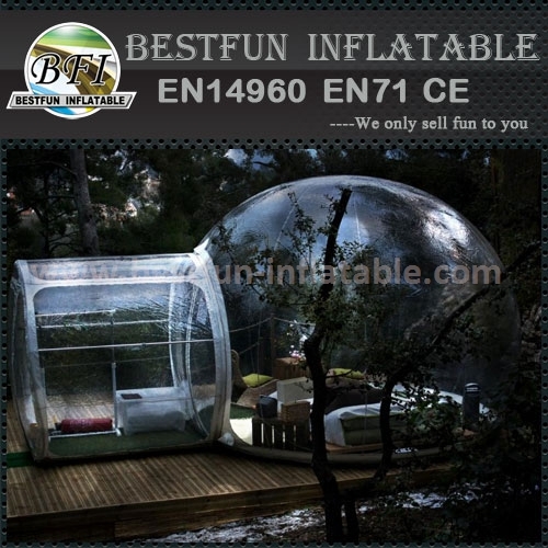 Hard-wearing quality dome inflatable clear tent