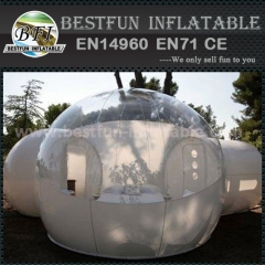 Inflatable bubble tent with 2 tunnels