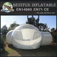 Beauty of transparent bubble tent camping