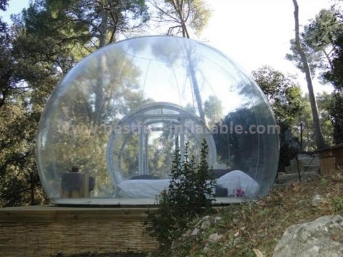 Clear bubble tree lawn tent for camping and beach sun-set seeing