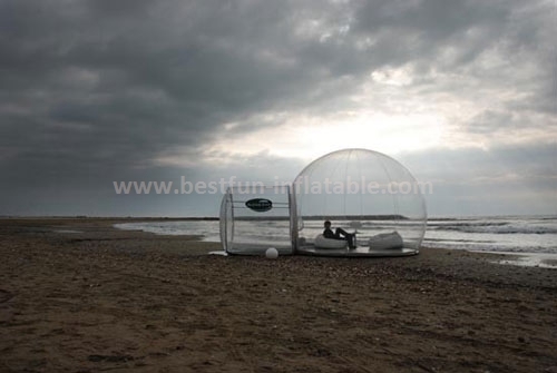 Inflatable beach sunset and camping clear tent