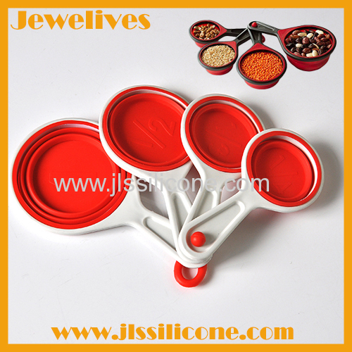 4pcs collapsible silicone measuring cup