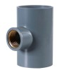 upvc female tee with copper thread pipe fitting