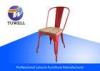 Colorful Marais Metal Tolix Chairs With Wooden Seat Stackable For Office / living room