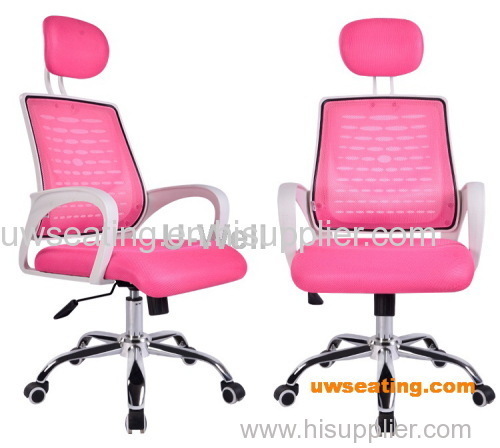 Plastic swivel chair with nylon base