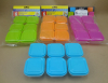 6PK mini square storage containers plastic