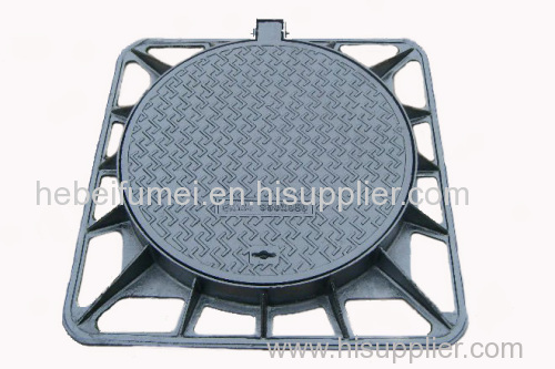 D400 600*600 ductile iron manhole cover and frame
