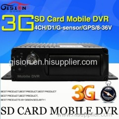 New Car DVR 4 channel Car DVR hard disk GPS Car DVR D1 G sensor motion detection black box