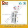 White Pallet Cardboard Floor Display Stands Durable Customized