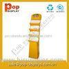 Yellow Display Stands / Racks Retail And Foldable For Floor