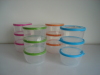 3PK plastic small storage containers TPR seal Round 0.5L