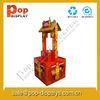 Red D Cardboard Beverage Display Racks For Holiday Promotion