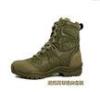 Brown Flat Troops Military Style Boots For Women / Men , Customized Size