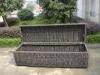 Waterproof Grey Resin Wicker Storage Box For Hotel , 1200*600*650mm