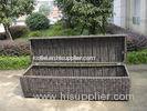 Waterproof Grey Resin Wicker Storage Box For Hotel , 1200*600*650mm