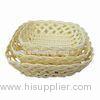 Square Storage Basket in Milk Yellow, Made of Plastic Rattan, Used for Packing and Storage