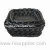 Square Storage Baskets in Black, Made of Plastic Rattan, Used for Packing and Storage