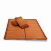 Three-piece Straw Mat, Made of Bamboo, Various Designs and Sizes are Available