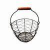 Round Basket, Made of Wire, with Collapsed Handle, Suitable for Packing and Storage