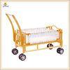 Small Folding Wooden Baby Convertible Crib With Wheels 3 In 1 OEM ODM