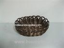 Direct Contact Washable Hollow Rattan Food Basket With Supermarket